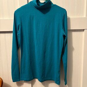 Natural Uniforms Modern Fit  Luxe Stretch Mock Neck Underscrub Teal Top,  M